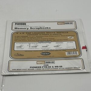 3 Pack Pioneer Universal Top-Loading Page Protectors 5/Pkg-8"X8" (W/White Insert